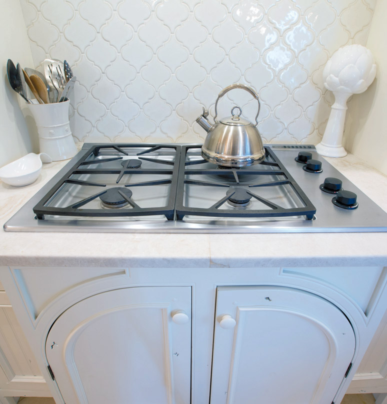 recycled stovetop in luxury kitchen