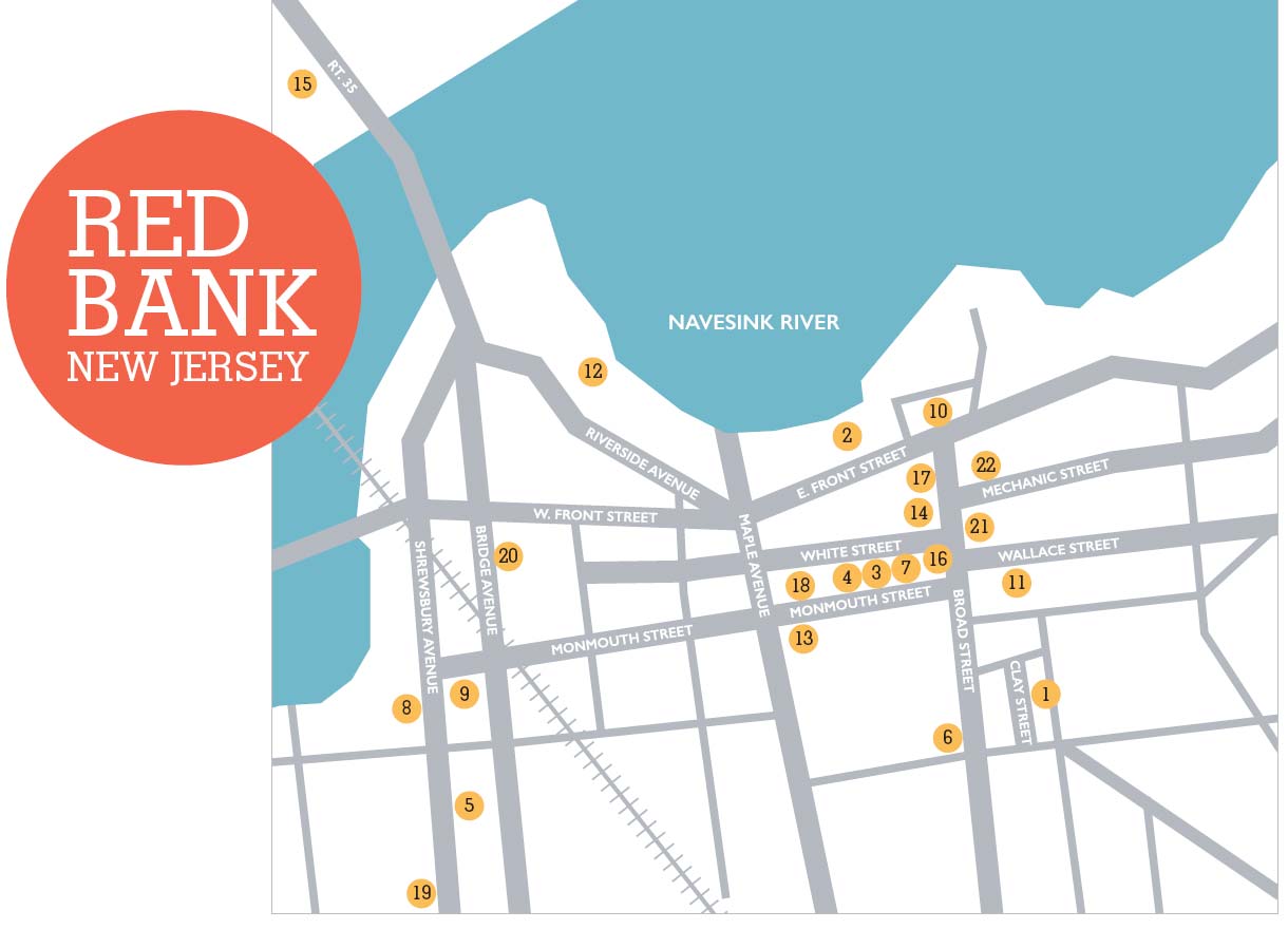 Red Bank New Jersey map