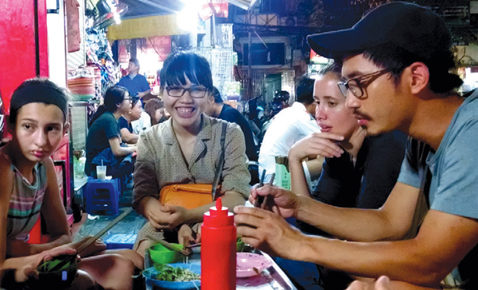 Ms. Moon leads our Hanoi Street Food Tour