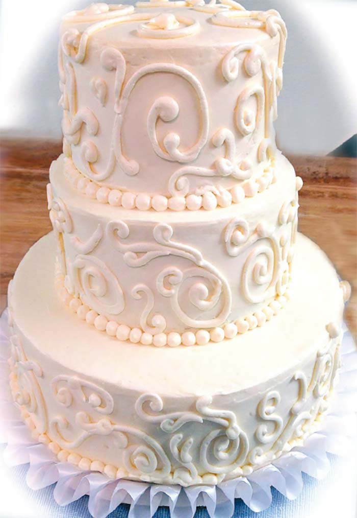 wedding cake from Wildflour Bakery and Cafe