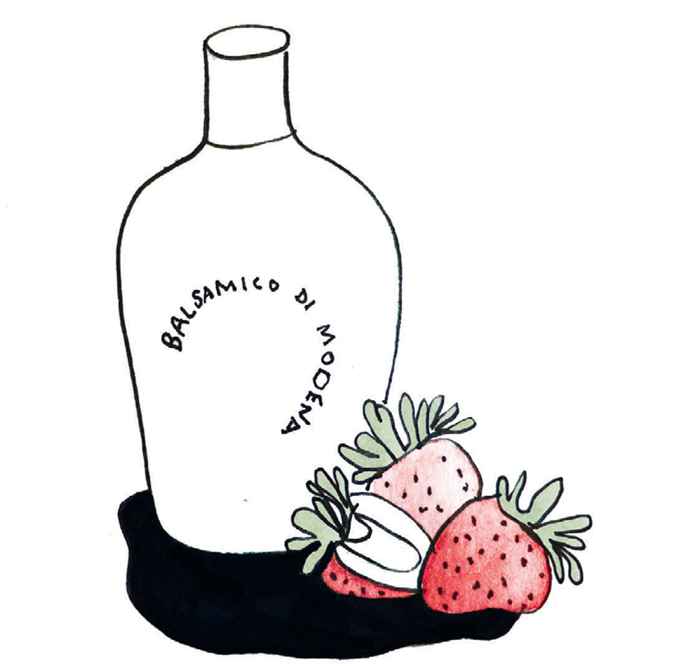 Illustration of Strawberry Balsamic Vinegar