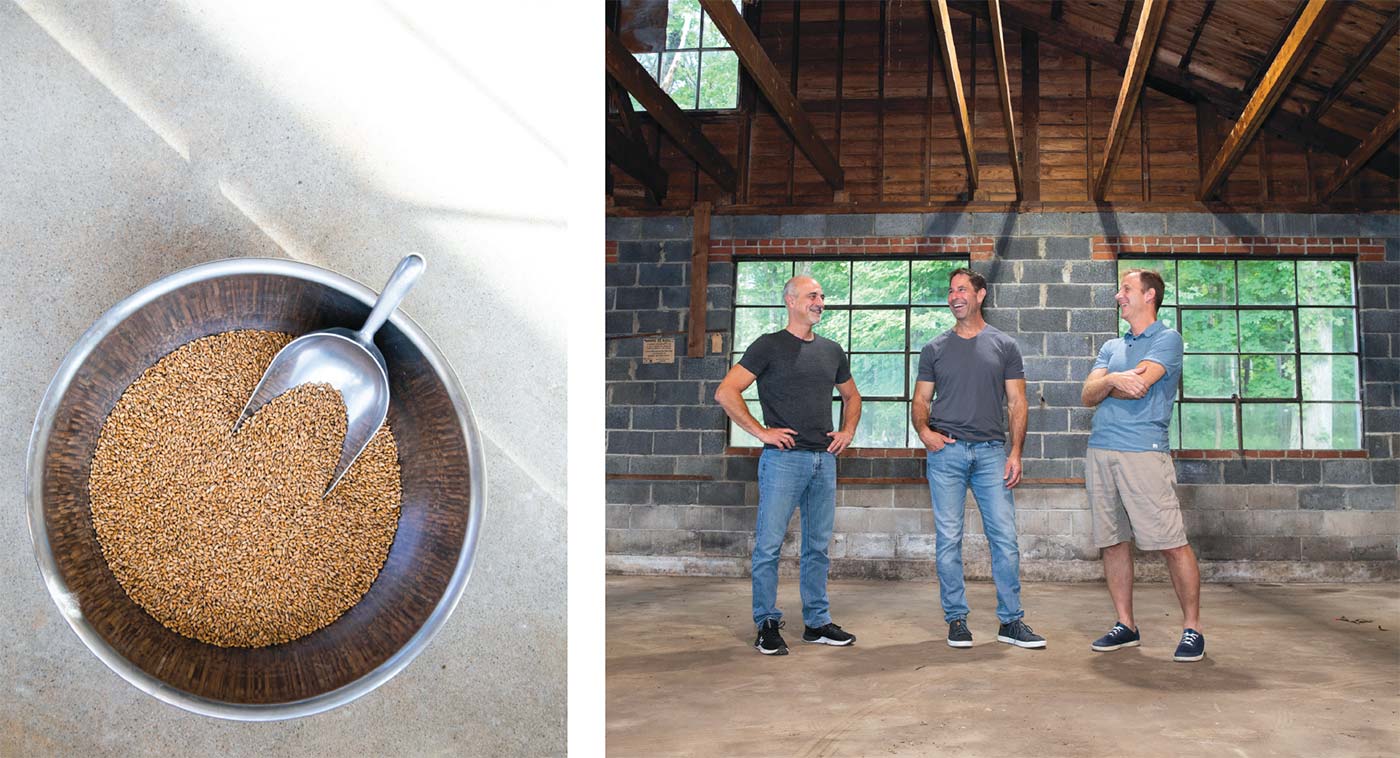 Sourced grain and the crew at Marksboro Mill