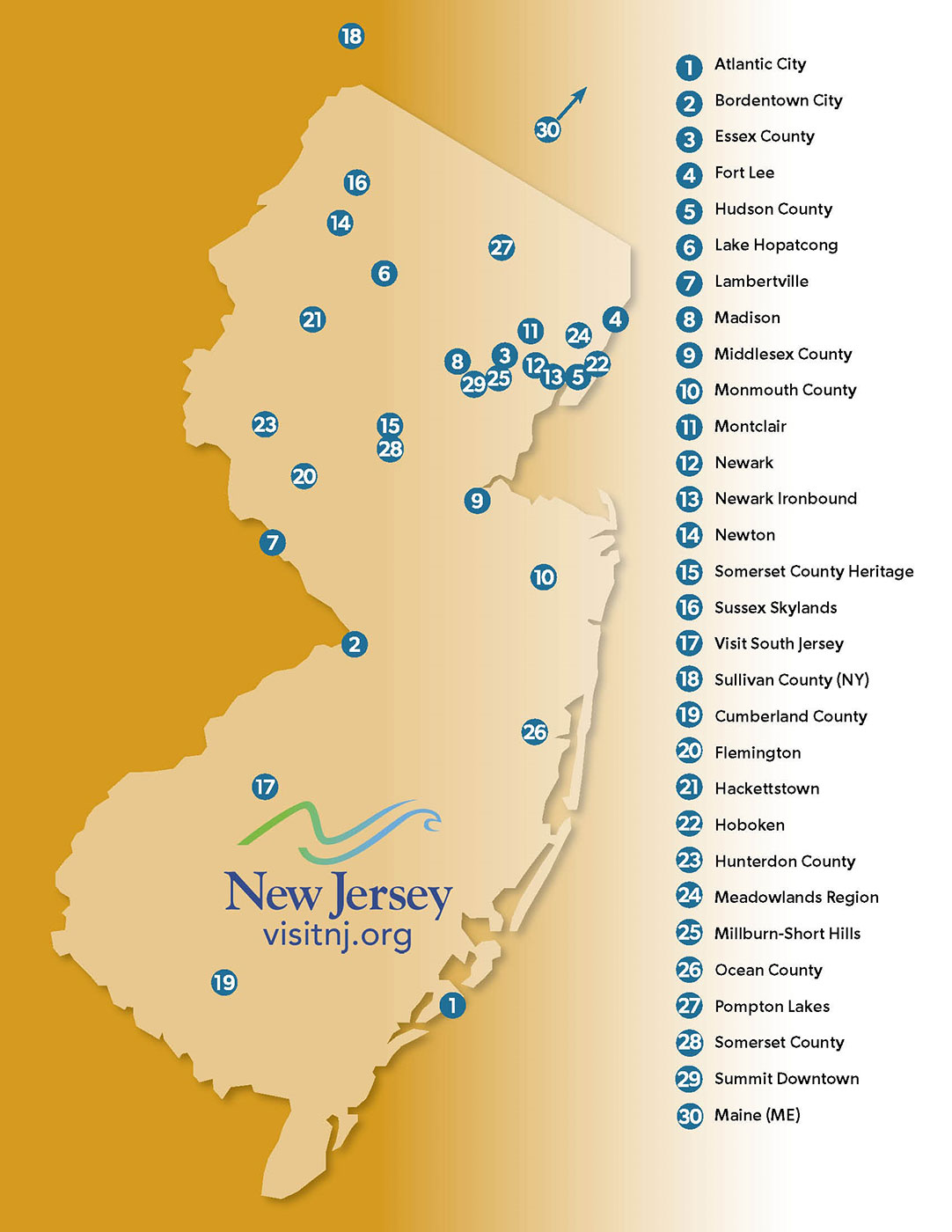 edible Jersey destination map