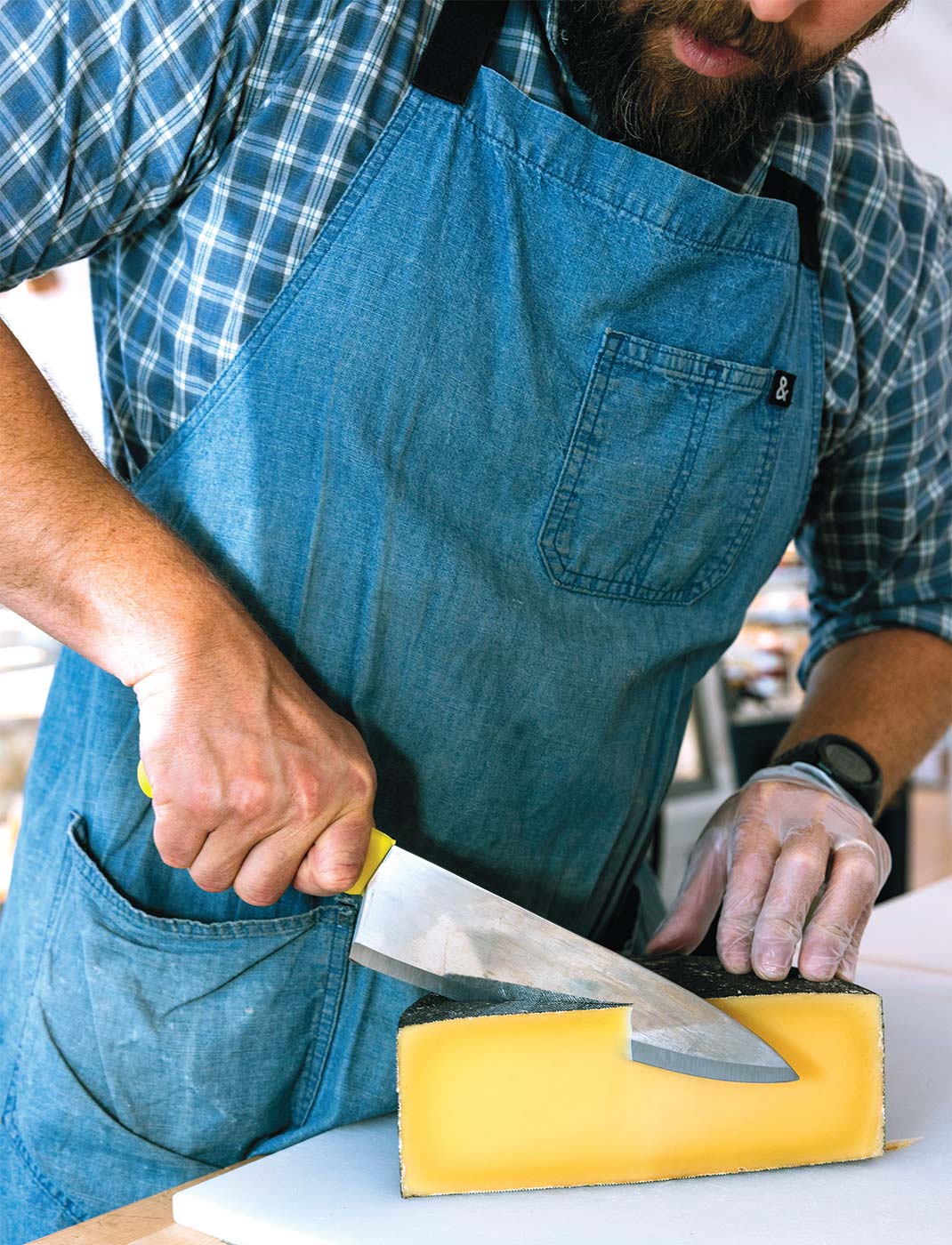 preparing local New Jersey cheese