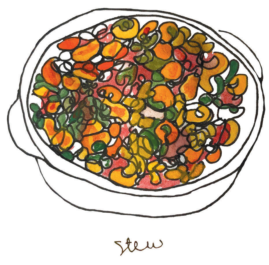 lima bean stew illustration