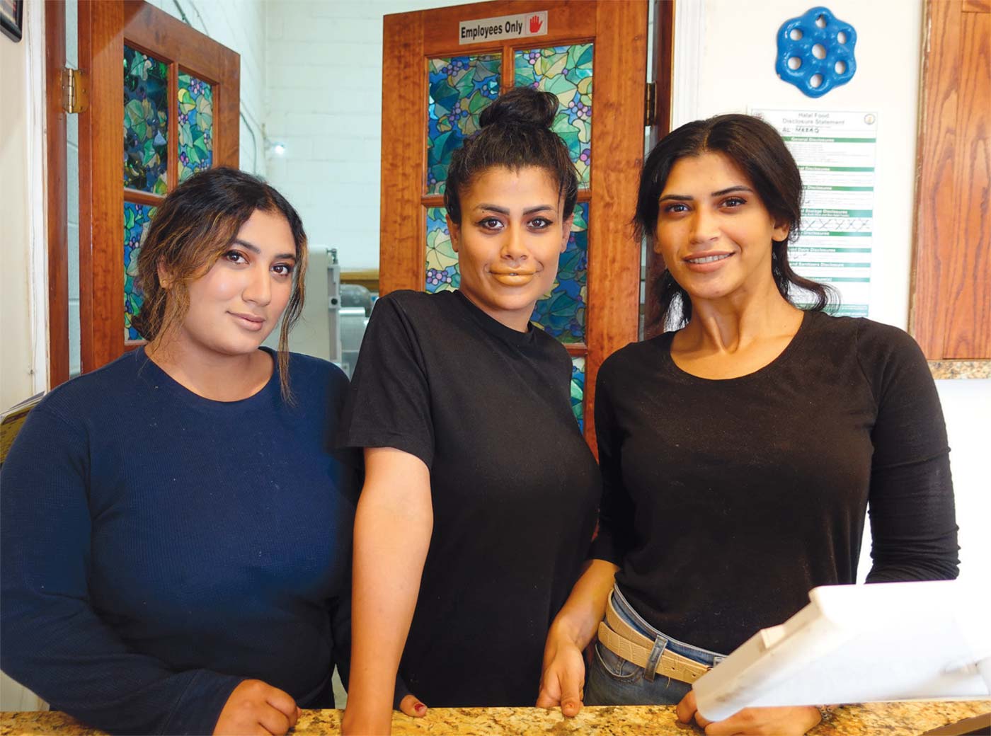 Oudah sisters (left to right): Hiba, Riyam and Hiyam
