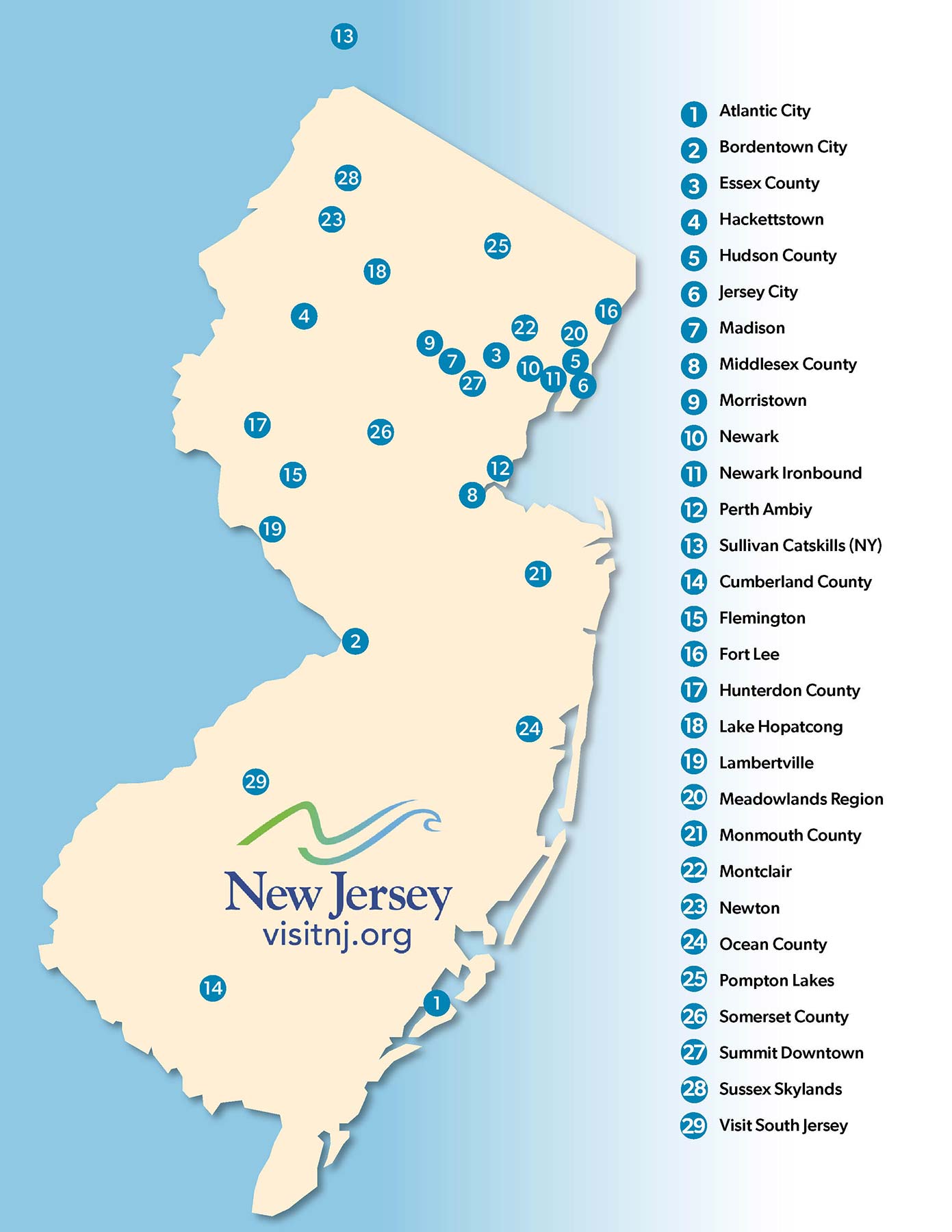 edible Jersey destination map