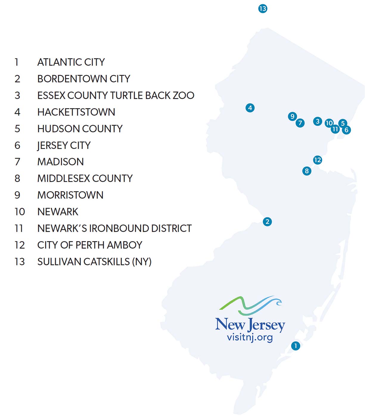 edible Jersey destination map