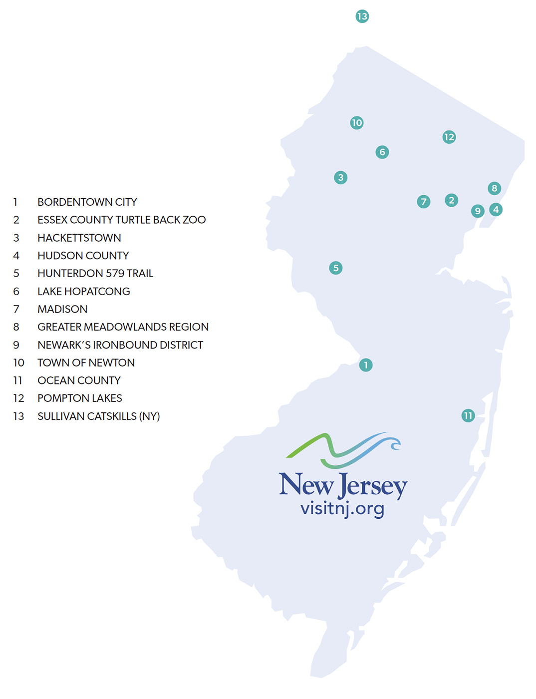 edible Jersey destination map