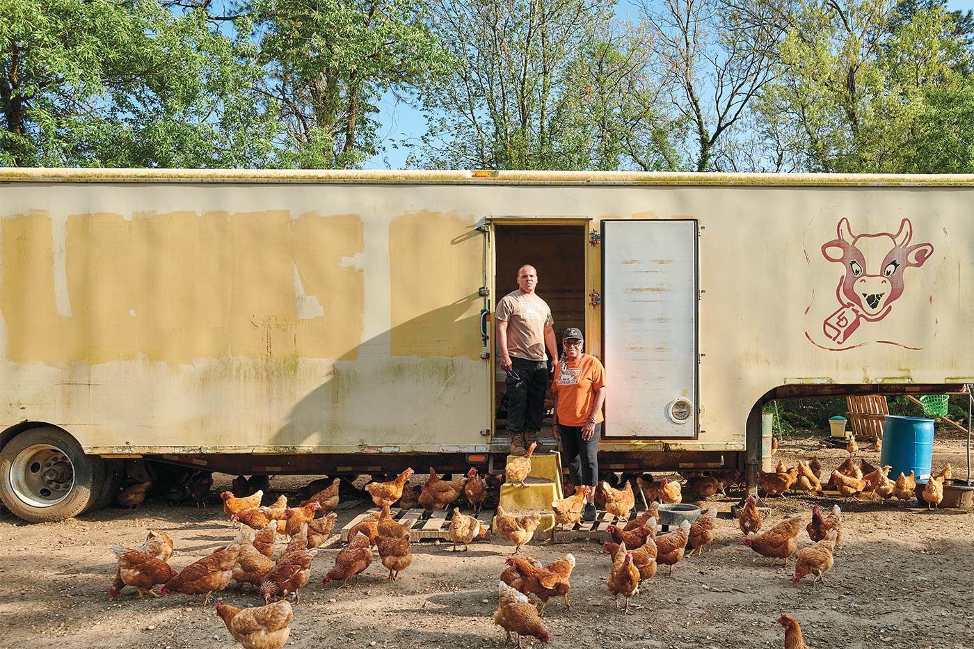 Farmer Kyle Smith and mother Effie Jenkins-Smith