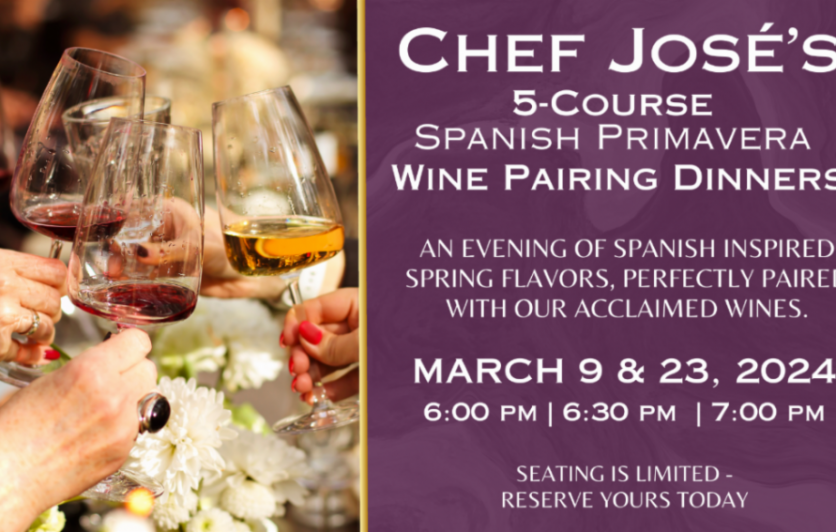 Chef José’s 5-Course Spanish Primavera Wine Pairing Dinner
