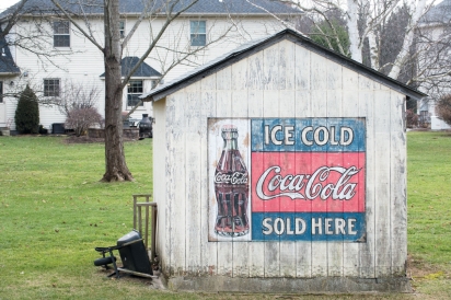 hand-painted coca-cola sign