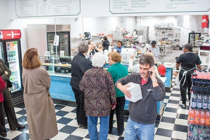 The lunch rush at Sally Bell’s new location