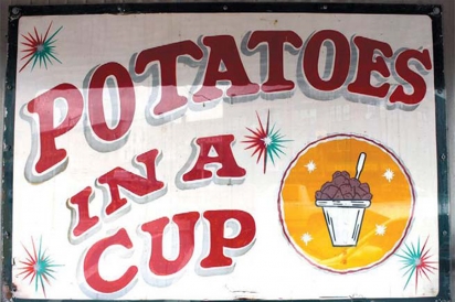 potatoes in a cup