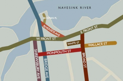 A map of Red Bank