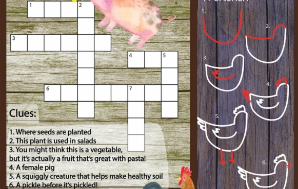 Food related puzzles for kids