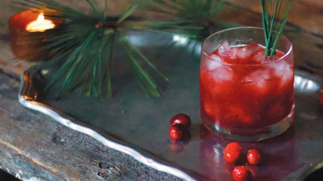 Gin Coctail with Cranberry Jam