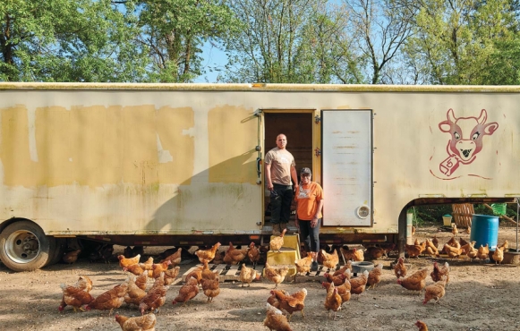 Farmer Kyle Smith and mother Effie Jenkins-Smith