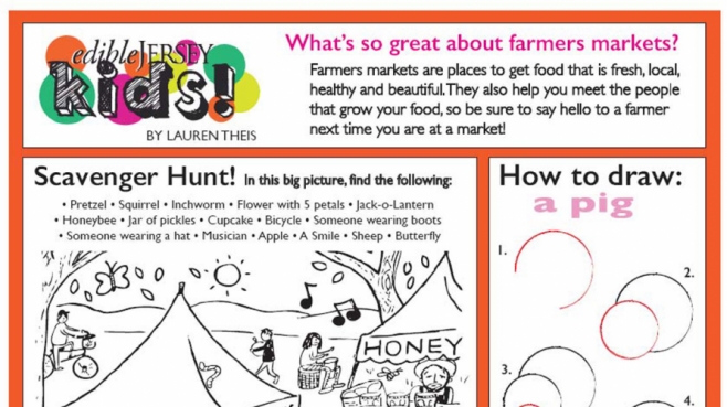 Edible jersey kids scavenger hunt farmers market worksheet