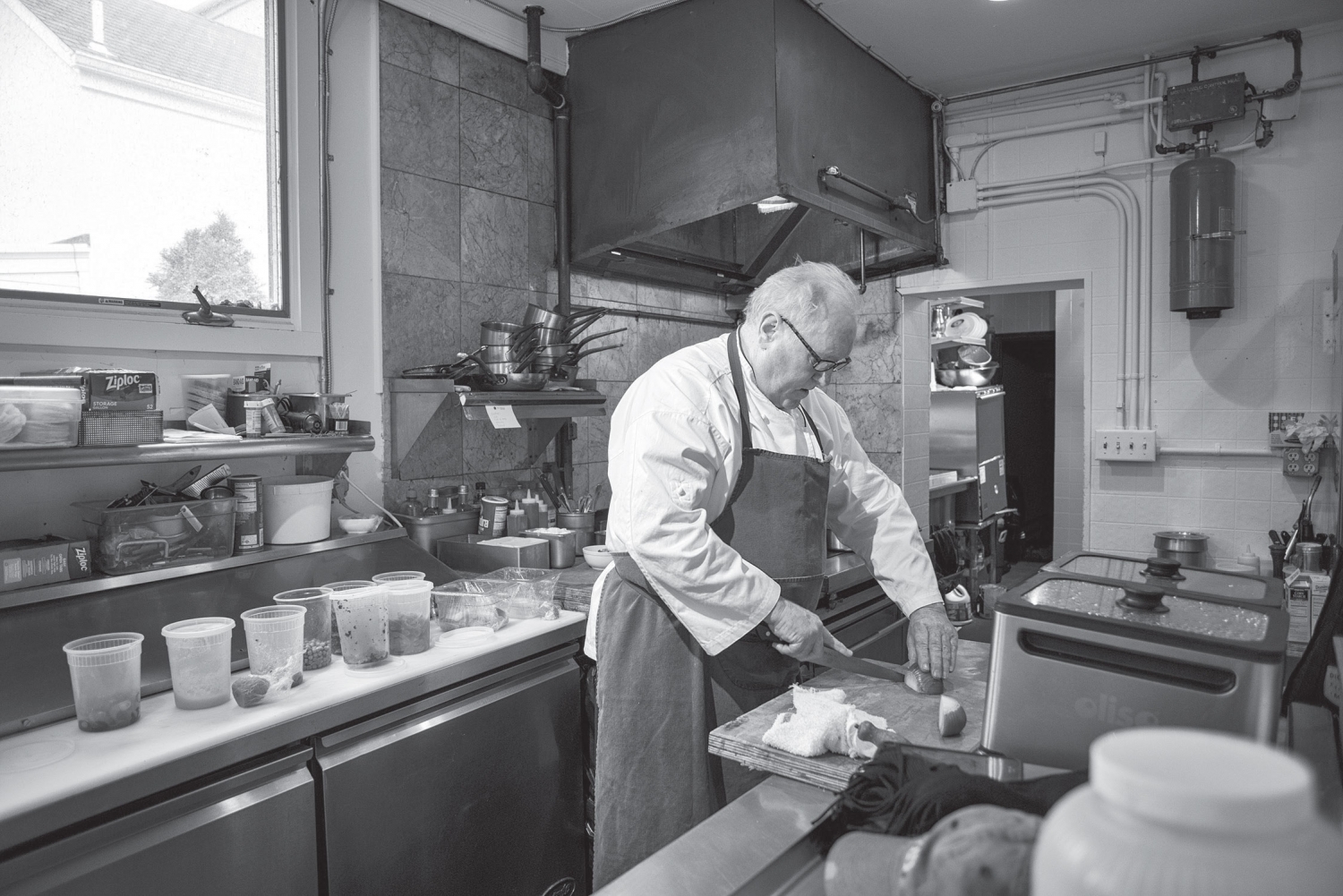 Dennis Foy in kitchen