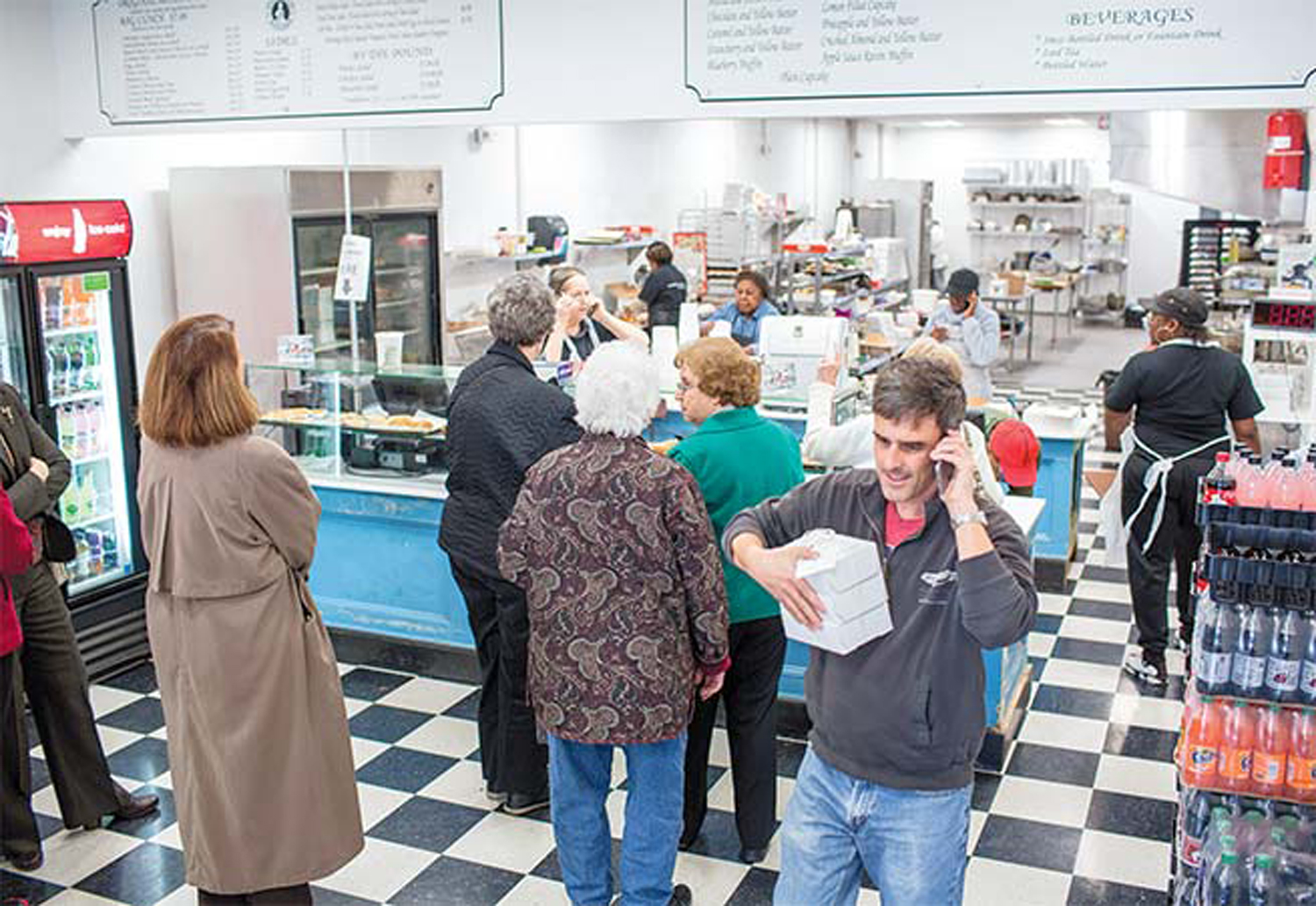 The lunch rush at Sally Bell’s new location