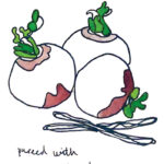 Turnips pureed with vanilla beans